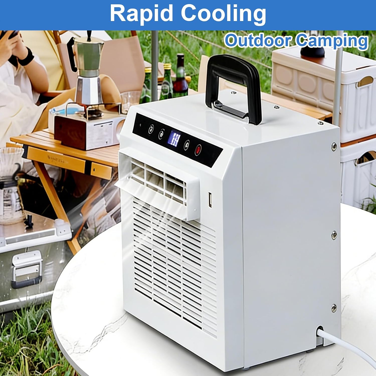  Climatiseur Split Portable, Refroidissement Rapide, Écoénergétique, Sans Installation Fixe, Pour Chambre, Salon, Bureau(Size:with 1-Meter Connecting Pipe)