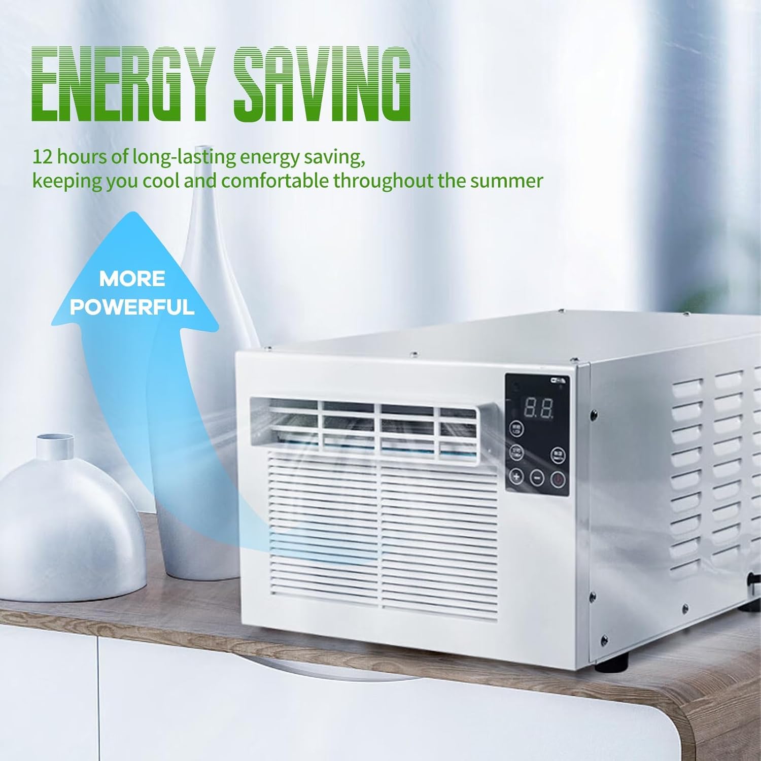  Climatiseur Portable Avec Refroidissement Rapide Et Déshumidificateur, Unité Compacte Pour La Chambre, La Cuisine, La Location, Le Dortoir Et L'utilisation Avec Moustiquaire