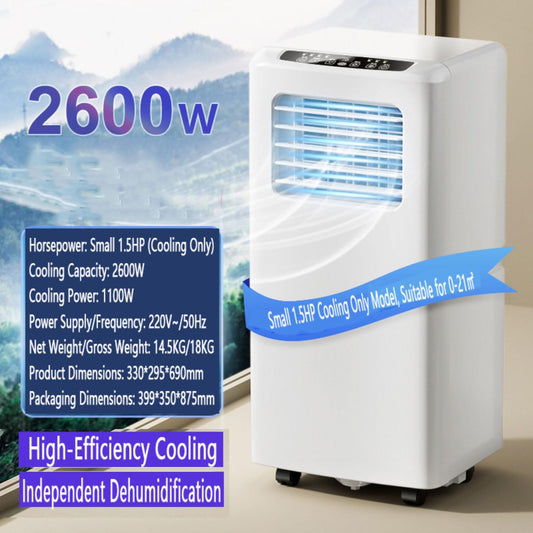  Climatiseur Portable, 48dB Smart AC Unité Avec Télécommande, Ventilateur De Déshumidificateur De Refroidisseur 3 En 1, Mode Veille 24H Minuterie, Pas De Fenêtre Requise Pour Le Bureau D'étage