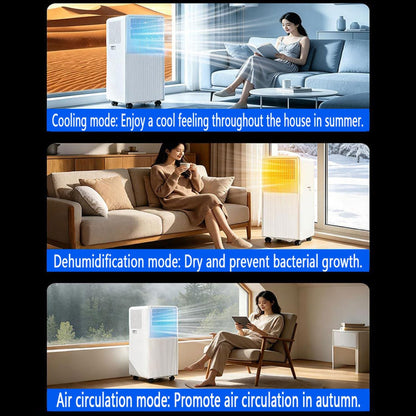  Portable AC Unit 8000 BTU, Ventilateur Silencieux De Déshumidificateur Pour Les Chambres Jusqu'à 300 Pieds Carrés.Fonctionnalités Télécommande, Minuterie 24h Et Kit De Fenêtre Complète.Conception Mobi