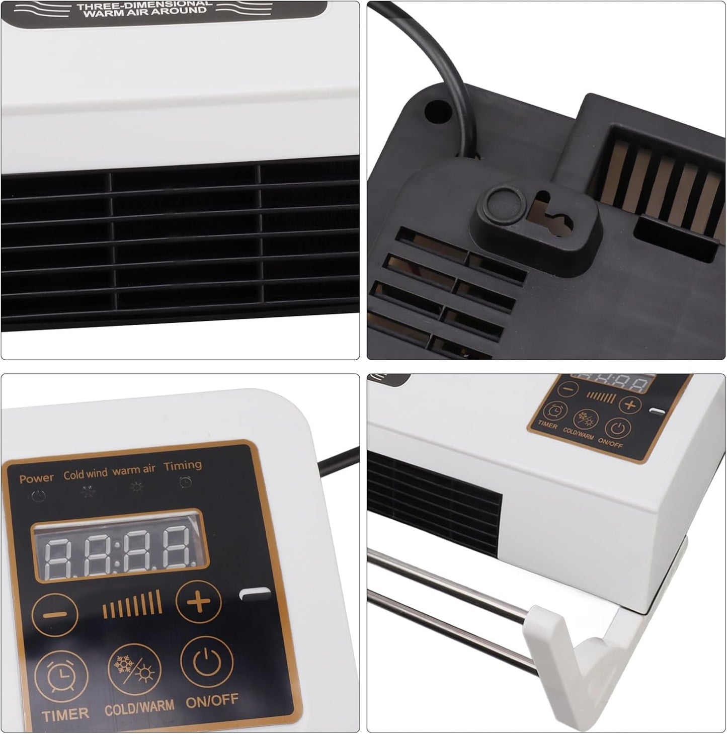  Climatiseur Combo Froid Chaud, 2000W Mural Mobile Avec Télécommande Et Cintre, Climatiseur Réversible Pour Chambre Salon Bureau