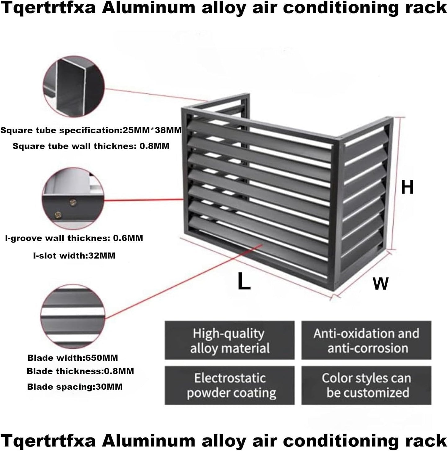  Housse De Protection En Aluminium Pour Climatiseur – Protection De Pompe à Chaleur Extérieure, Bouclier Résistant Aux Intempéries Pour Unités AC, Gris, Idéale Pour Une Utilisation En Intérieur Et En