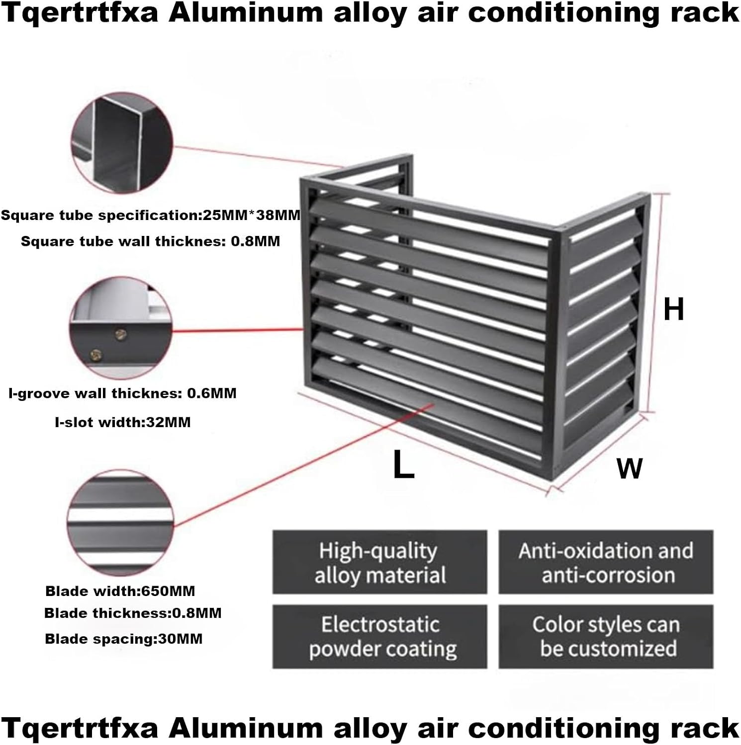  Housse De Protection En Aluminium Pour Climatiseur – Protection De Pompe à Chaleur Extérieure, Bouclier Résistant Aux Intempéries Pour Unités AC, Gris, Idéale Pour Une Utilisation En Intérieur Et En