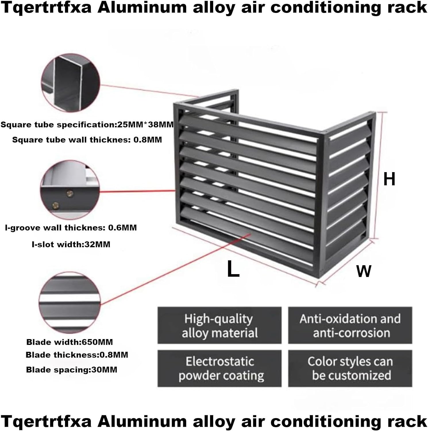 Housse En Aluminium Pour Unité De Climatisation Extérieure – Protection Résistante Aux Intempéries Pour L'installation De Pompe à Chaleur – Bouclier De Clôture Pour Climatiseurs – Protection