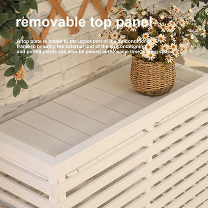  Housse De Protection En Bois Pour Climatiseur Extérieur – Clôture élégante Pour Dissimuler L'unité De Climatisation Extérieure