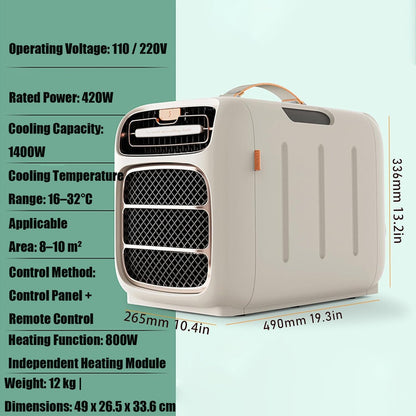  Climatiseur — Refroidissement Et Chauffage Rapides — Surface Couverte : 8–10 M² — Climatiseur Portable Pour Camping — Idéal Pour Tentes, Camions, Voitures, Camping-Cars