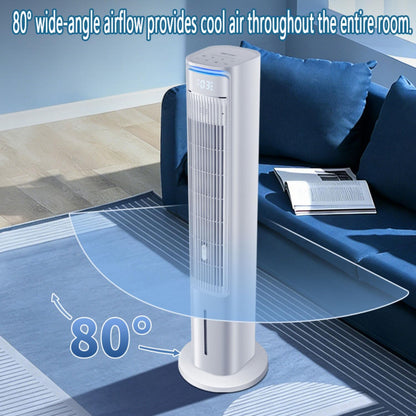 GENERIC Ventilateur De Tour Portable, Refroidisseur D'air à 3 Vitesses Avec Réservoir De 4L, Oscillation à 80 °, Packs De Minuterie Et De Glace 12H, Contrôle Tactile Pour Le Bureau De Chambre, Refroidissement