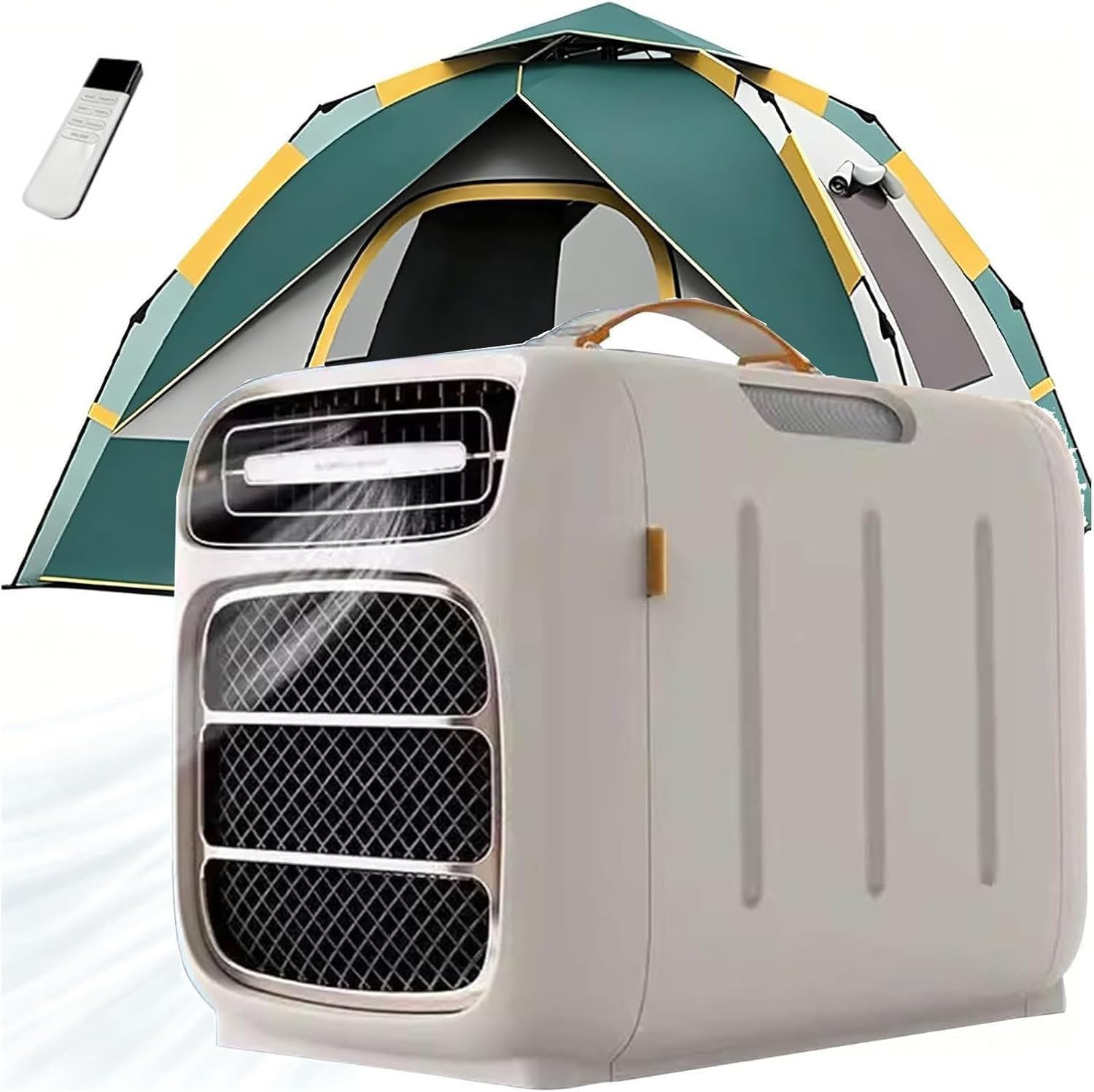 GENERIC Climatiseur De Camping Portable 5000 BTU, Température Réglable 16-32 °C, Trois Vitesses De Ventilateur, Faible Bruit, Idéal Pour Les Camping-cars, Camions, Voitures, Petits Entrepôts, Maisons Pour