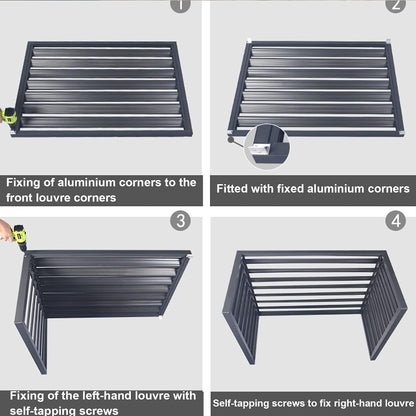 GENERIC Housse De Protection Pour Climatiseur Extérieur – Boîtier De Pompe à Chaleur En Aluminium Pour Unités De Climatisation Extérieures, Design Résistant Aux Intempéries