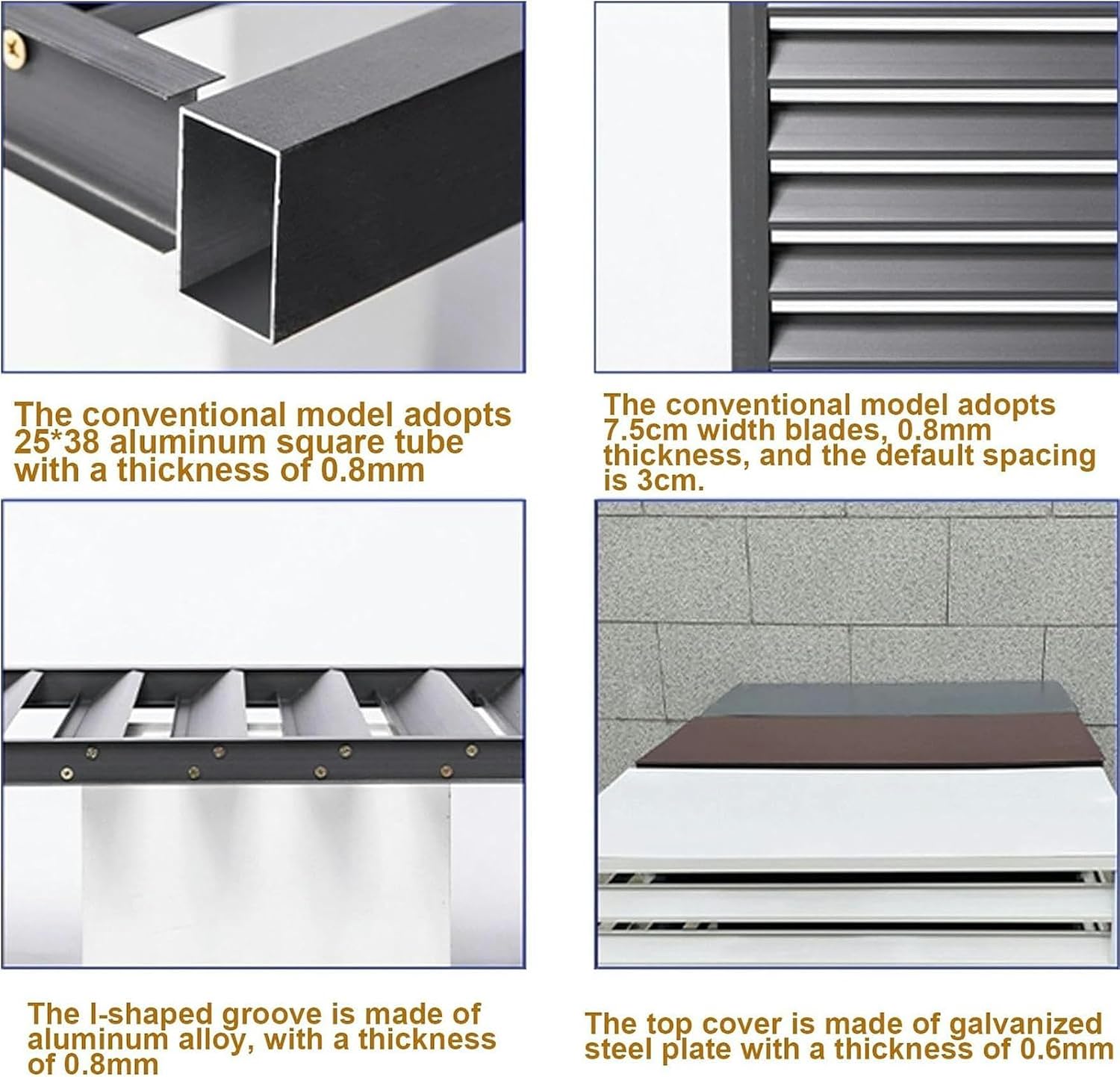  Mini Housse De Protection En Aluminium Pour Climatiseurs Et Pompes à Chaleur – Protection Extérieure Résistante Aux Intempéries Pour Toutes Les Saisons