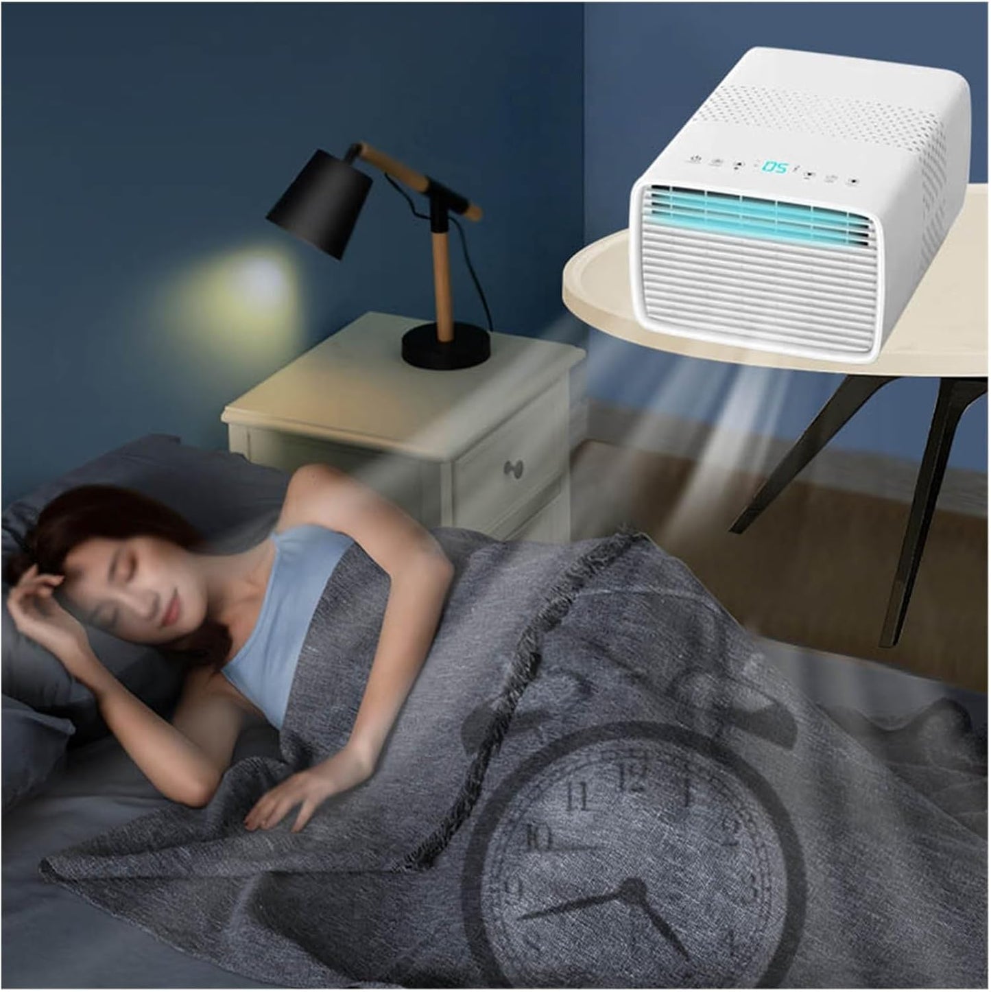  Climatiseur De Compresseur Portable Pour Voiture De Tente De VR, Ventilateur De Refroidissement Rapide De 280W Avec Tuyau D'échappement Double, Unité De Climatisation Compacte Pour Le Garage De Campin