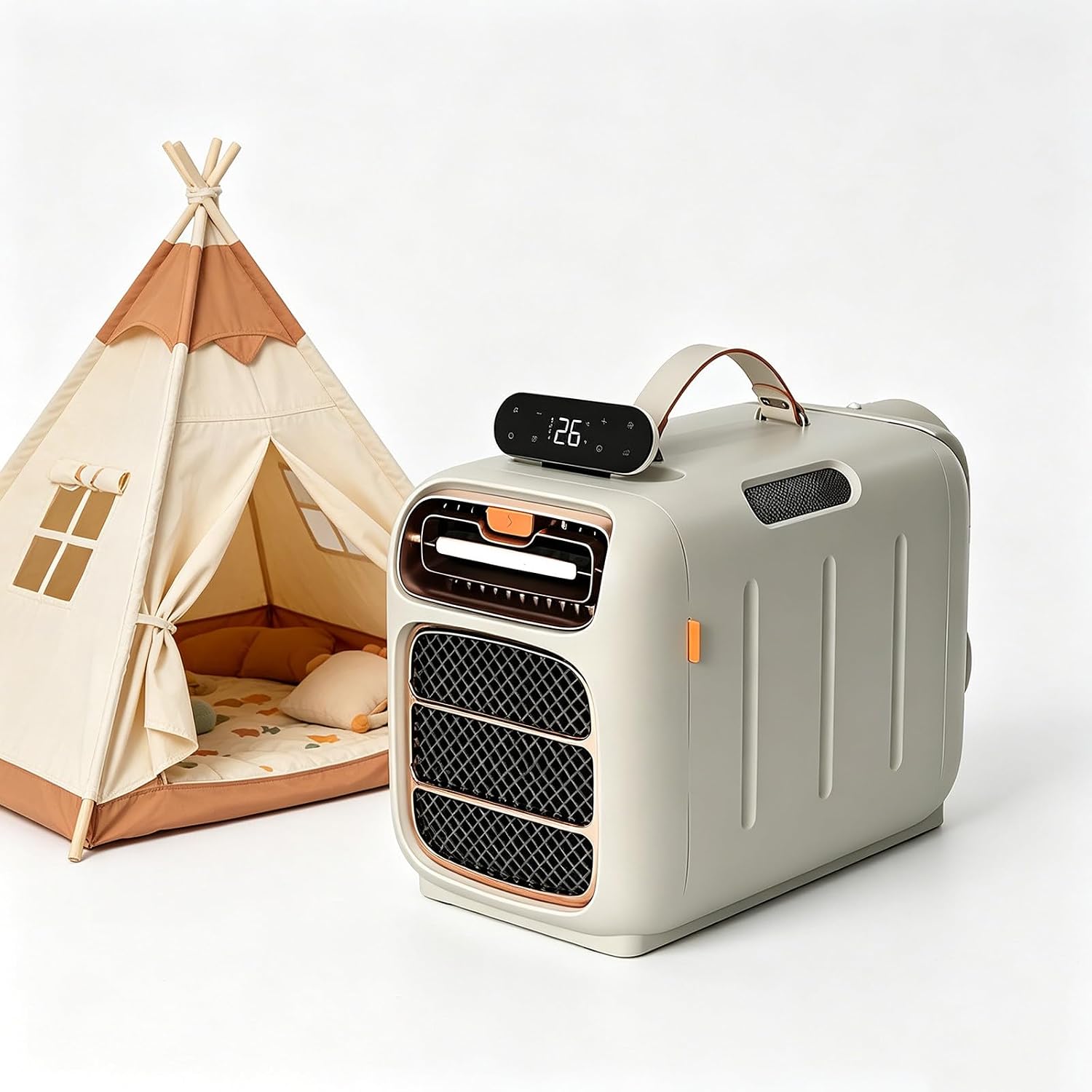  Climatiseur Portable Tente 5000 BTU, Unité De Climatisation Portable Basse Consommation Pour Une Utilisation Intérieure Et Extérieure, Solution De Refroidissement Rapide Pour Camping AC220V