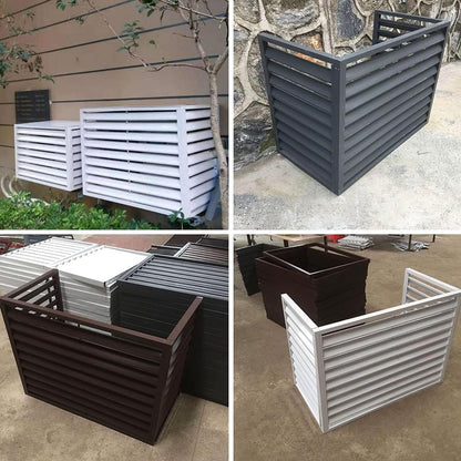 GENERIC Lot De 3 Panneaux De Réduction Du Bruit De Qualité Supérieure Pour Climatiseur, Mini Clôture En Aluminium Divisé En Aluminium Pour Unité Extérieure, 100 X 70 X 50 Cm, Résistant Aux Intempéries, Blanc