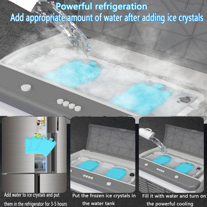GENERIC Refroidisseur évaporatif Portable Avec Télécommande, Climatiseur Oscillant à 120 ° Pour Garage, 3 Vitesses, Minuterie 12H, Packs De Glace, Fonctionnement Silencieux De Murmure, Utilisation Commerciale