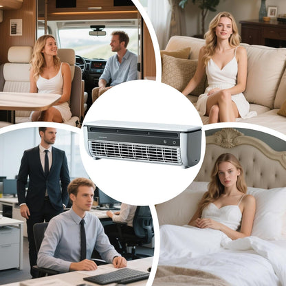  Ventilateur Rafraîchisseur D'Air, Ventilateur D'Air Frais Pour Chambre à Coucher, Appareil Trois Vitesses Réglable Pour Optimisation Espace Intérieur Extérieur Dorm Camping Table