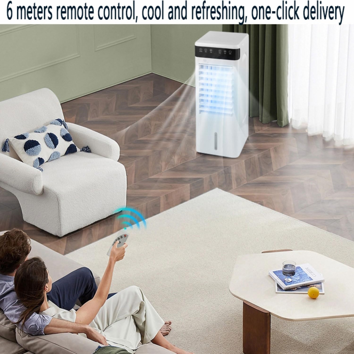 GENERIC Ventilateur De Support Refroidi à L'eau Avec Réservoir 4L, Oscillation Silencieuse Et Refroidisseur à évaporation Timer. Pour La Maison Et Le Bureau. Refroidissement Silencieux Par Double Contrôle Et