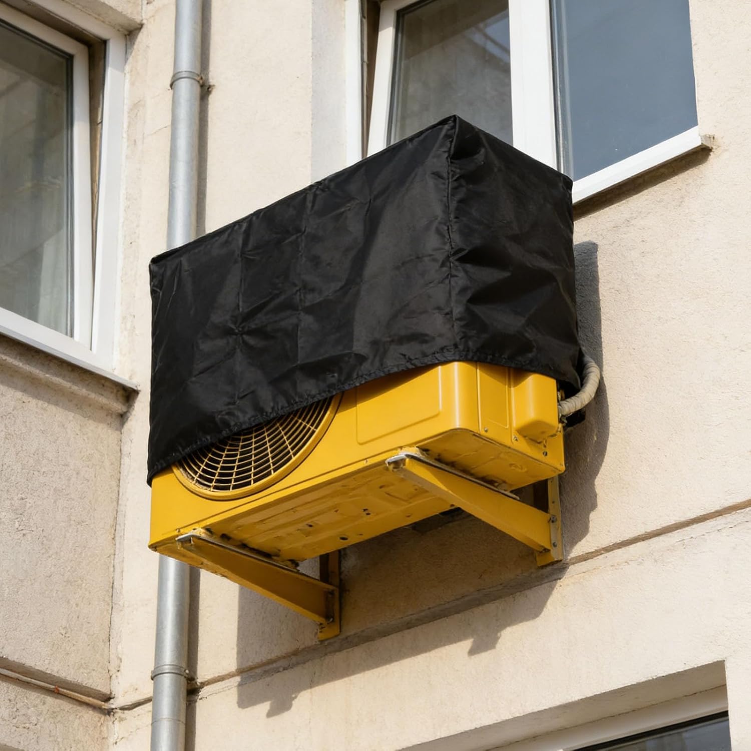  BESPORTBLE Housse De Protection Pour Climatiseur De Fenêtre, En Tissu Oxford Robuste Et Imperméable, Protection Extérieure Contre La Poussière Pour Unité De Climatisation Extérieure, 70 X 58 X