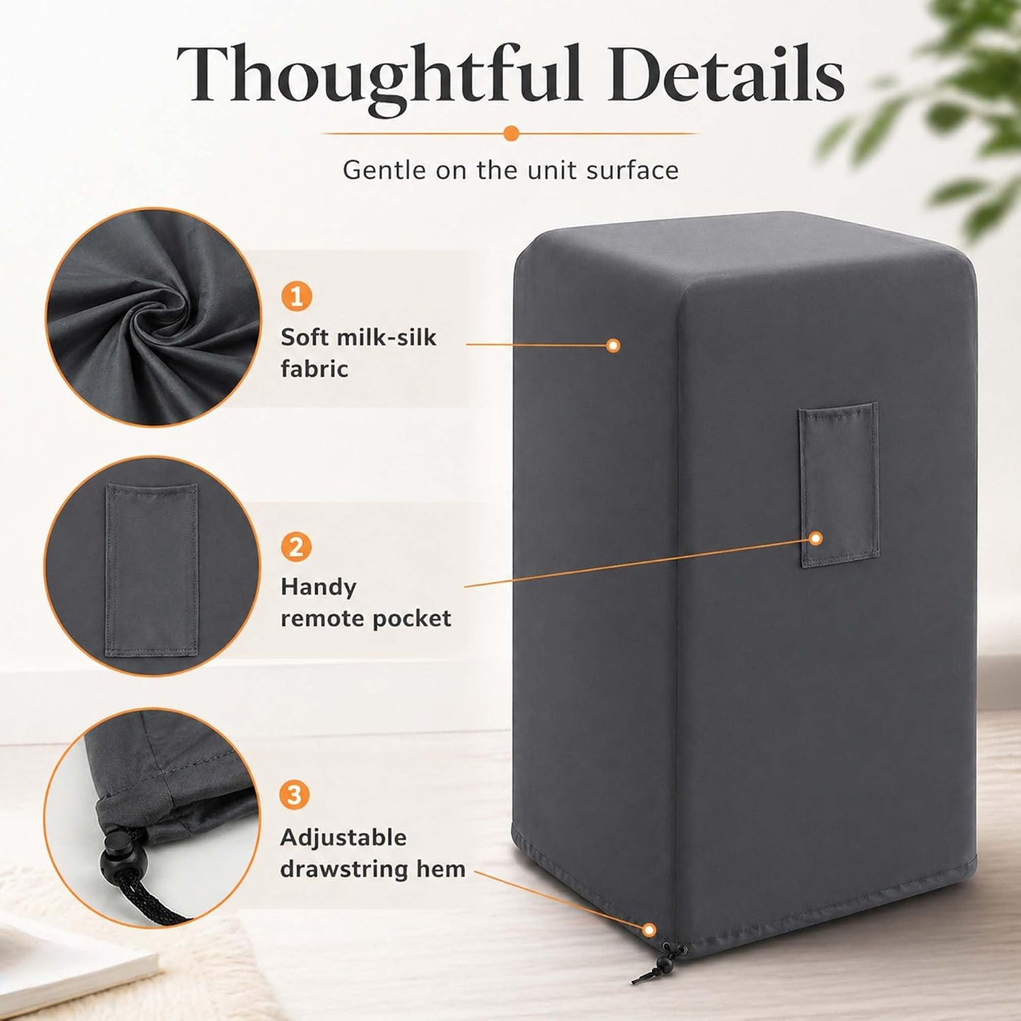  Luxiv Housse De Protection Pour Climatiseur Portable Gris 151830 Cm Gris
