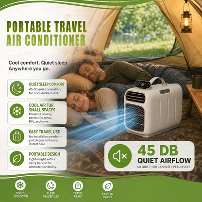GENERIC Climatiseur De Camping Portable 5000 BTU, Température Réglable 16-32 °C, Trois Vitesses De Ventilateur, Faible Bruit, Idéal Pour Les Camping-cars, Camions, Voitures, Petits Entrepôts, Maisons Pour
