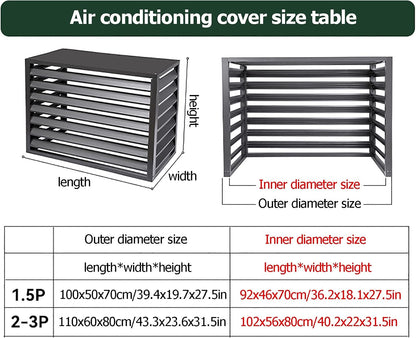 GENERIC Housse De Protection Pour Climatiseur Extérieur – Couverture Antivol Toutes Saisons Pour Climatisation Décorative Et Design élégant