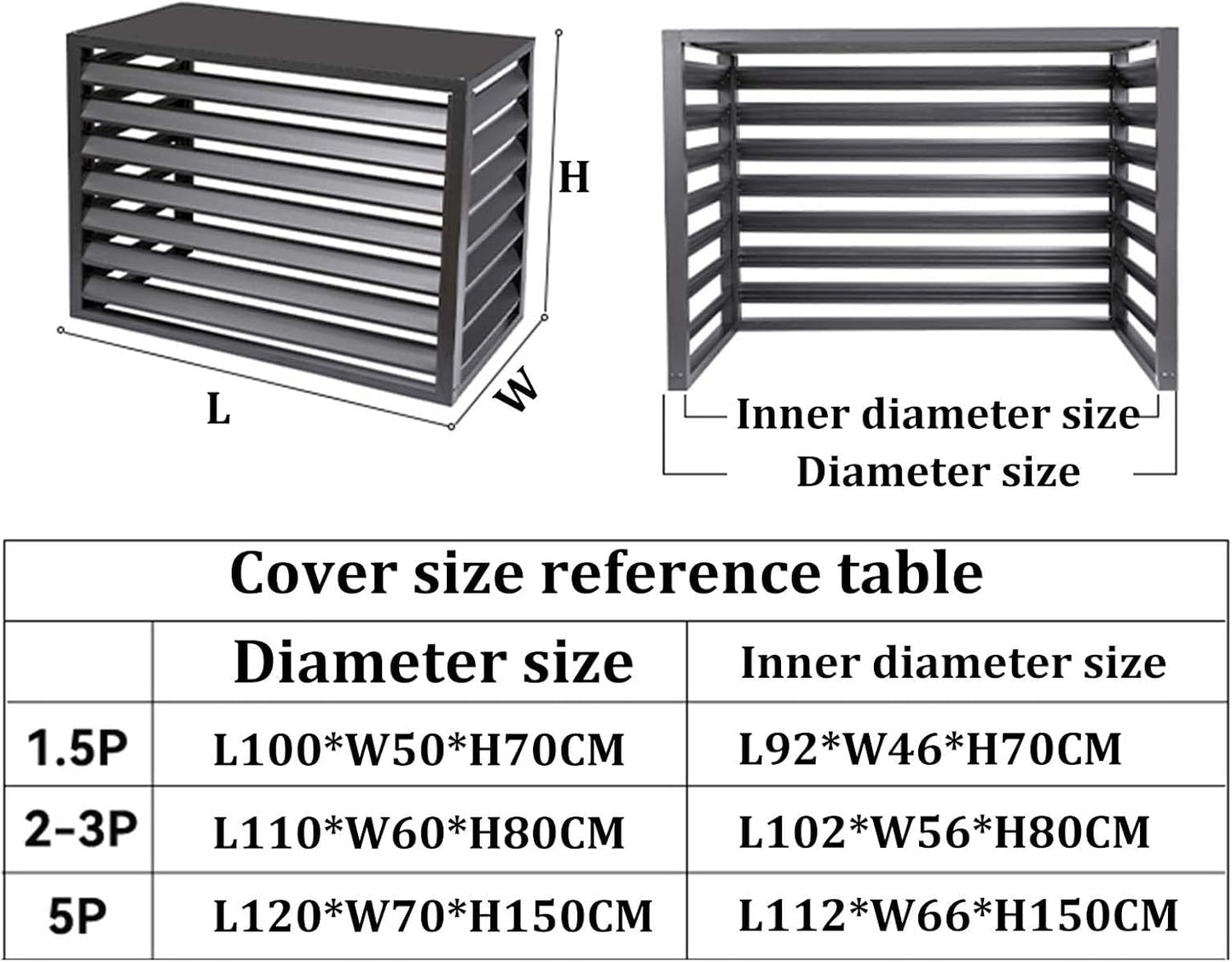GENERIC Bâche De Protection Robuste Et Imperméable Pour Climatiseur De Fenêtre - Protection Contre La Poussière Et La Poussière - En Aluminium