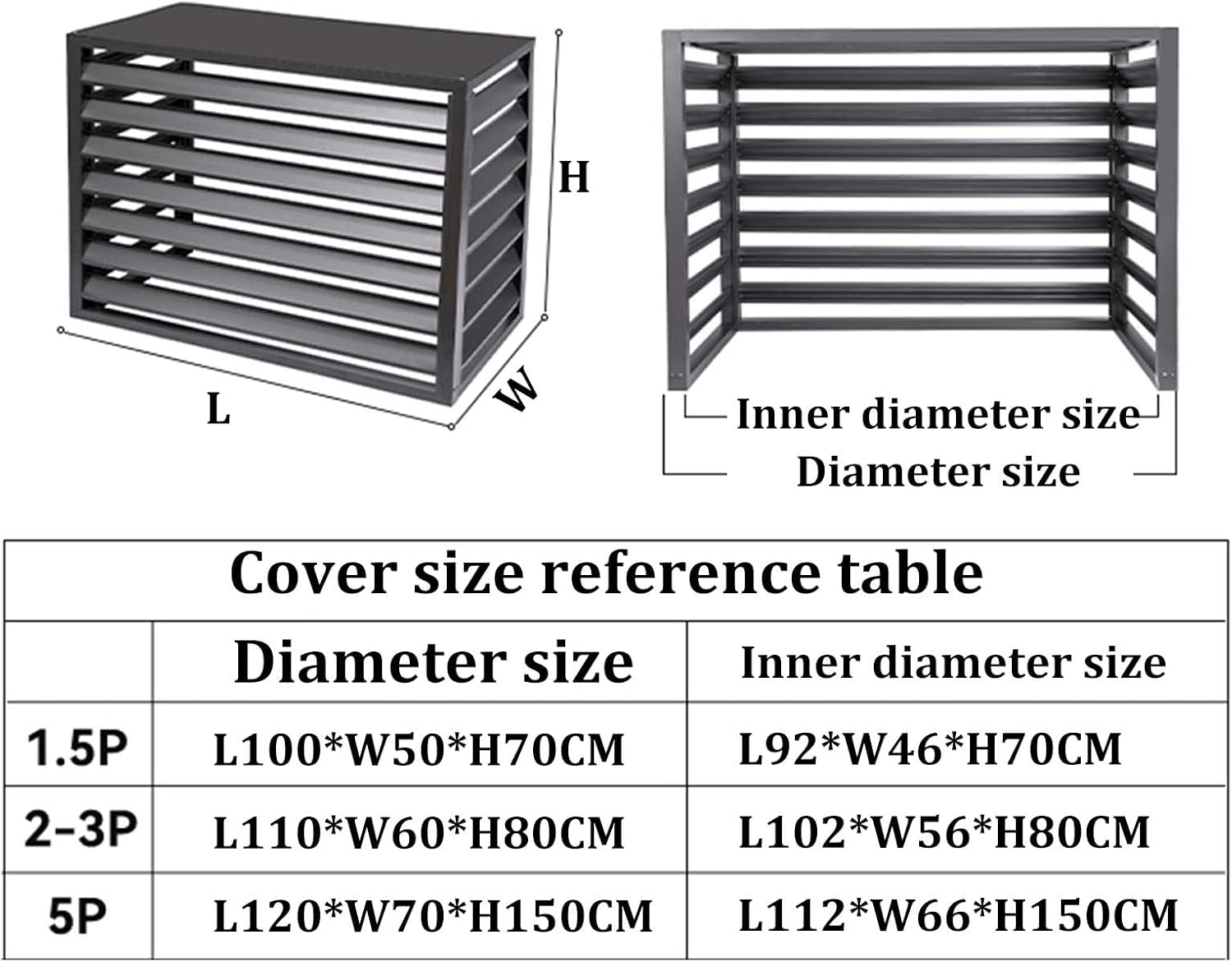 GENERIC Bâche De Protection Robuste Et Imperméable Pour Climatiseur De Fenêtre - Protection Contre La Poussière Et La Poussière - En Aluminium