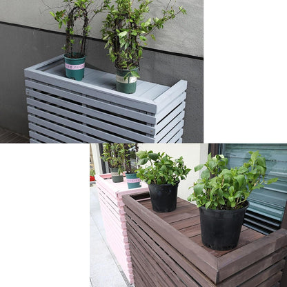  Housses Décoratives Pour Climatiseur Pour Clôtures Extérieures, Housse En Bois Pour Unité De Climatisation Et Support De Plantes Avec Protection Supérieure - Housses De Climatisation élégantes Et