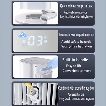 GENERIC Ventilateur De Tour Portable, Refroidisseur D'air à 3 Vitesses Avec Réservoir De 4L, Oscillation à 80 °, Packs De Minuterie Et De Glace 12H, Contrôle Tactile Pour Le Bureau De Chambre, Refroidissement