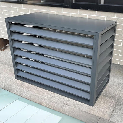  Housse De Protection Pour Climatiseur D'extérieur En Aluminium - Résistante Aux Intempéries - Pour Pompe à Chaleur - Réduction Du Bruit - Marron - 110 X 60 X 80 Cm