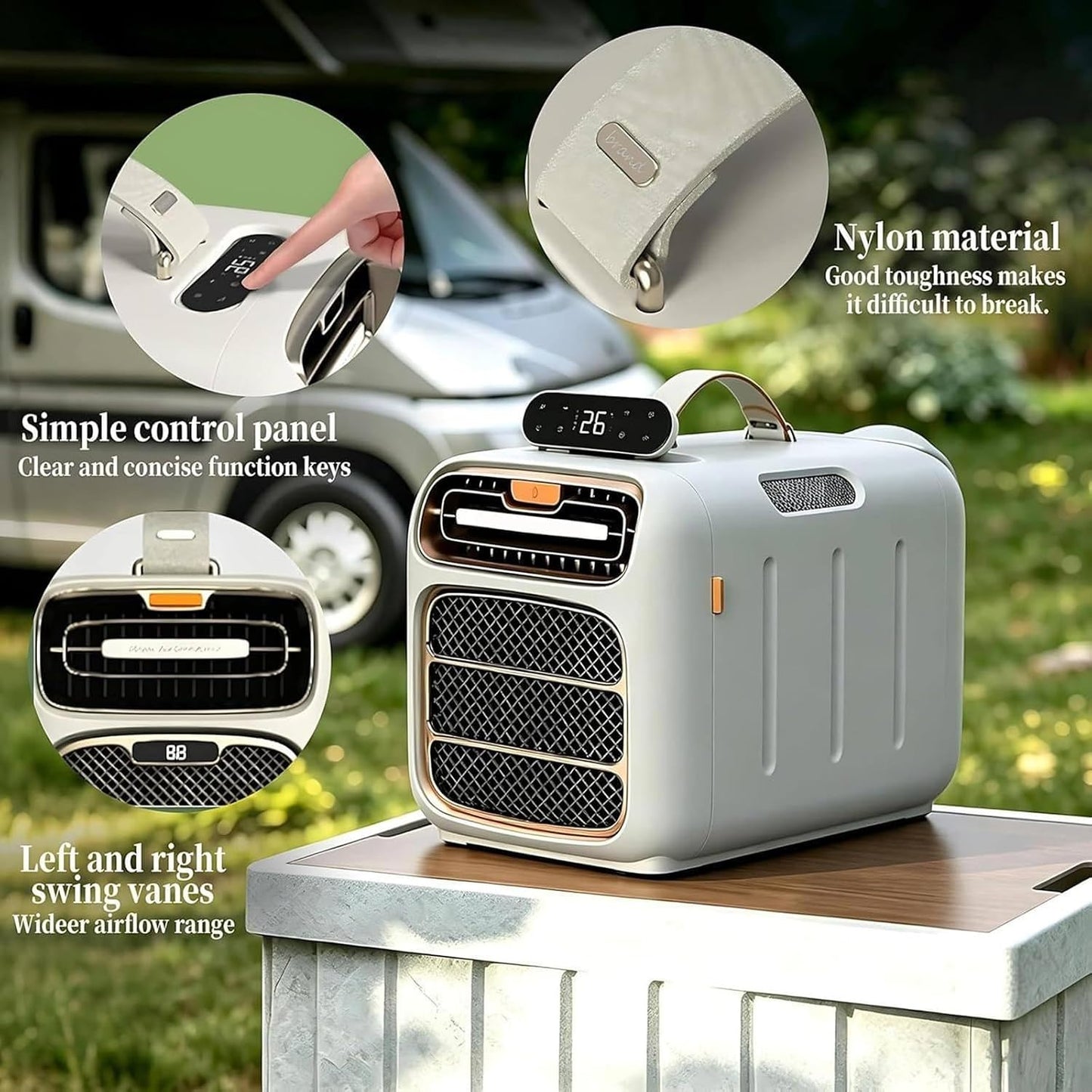  Climatiseur Portable Tente 5000 BTU, Unité De Climatisation Portable Basse Consommation Pour Une Utilisation Intérieure Et Extérieure, Solution De Refroidissement Rapide Pour Camping AC220V