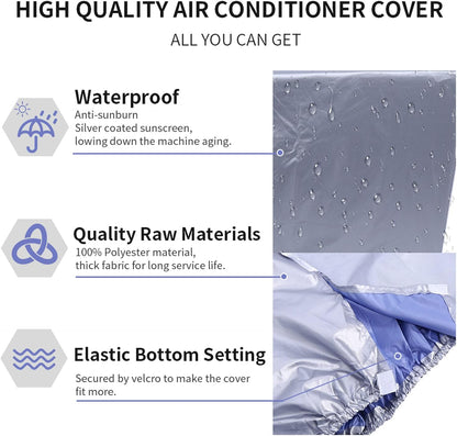  Housse Climatiseur Exterieur Couvercle Anti-poussière Pour Climatiseur Extérieure Extérieur Housse Climatisation Imperméable Couverture Extérieure De Climatiseur Pratique Pour