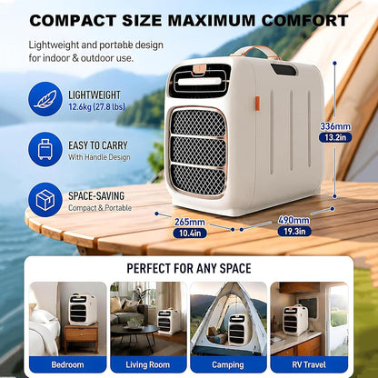  Climatiseur Portable Tente 5000 BTU, Unité De Climatisation Portable Basse Consommation Pour Une Utilisation Intérieure Et Extérieure, Solution De Refroidissement Rapide Pour Camping AC220V