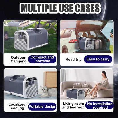  Climatiseurs Portables De Voyage Refroidisseur Et Déshumidificateur, Ventilateur De Nuit Ultra-Silencieux 45dB Pour Camping-car Et Usage Intérieur, Système D'Évaporation Automatique Sans Drainage