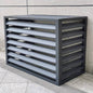 Housse En Aluminium Pour Climatiseur Et Pompe à Chaleur, Protection De L'unité De Climatisation Extérieure – Résistant Aux Intempéries, Gris Et Blanc, Taille 100X Pour Une Durabilité Et Une