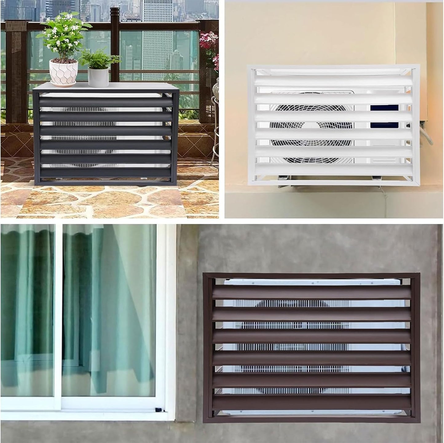 GENERIC Housse D'extérieur Résistante Aux Intempéries 110 X 80 X 60 Cm – Pompe à Chaleur Et Ion Climatiseur – Grille Inclinée à 45° Pour Une Meilleure Circulation De L'air Et Une Meilleure Dissipation De La