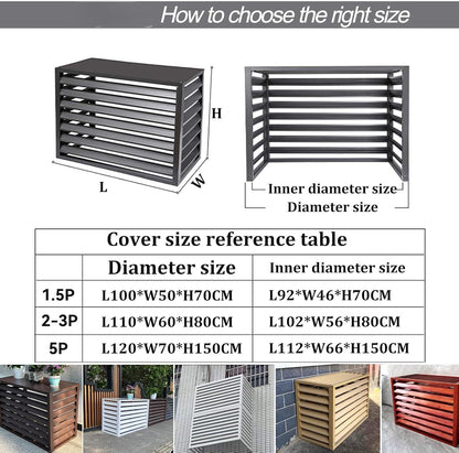GENERIC Housse D'extérieur Résistante Aux Intempéries 110 X 80 X 60 Cm – Pompe à Chaleur Et Ion Climatiseur – Grille Inclinée à 45° Pour Une Meilleure Circulation De L'air Et Une Meilleure Dissipation De La