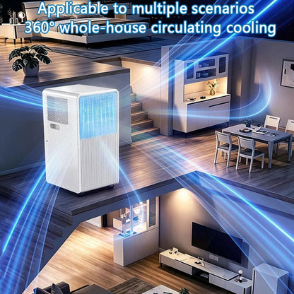  Portable AC Unit 8000 BTU, Ventilateur Silencieux De Déshumidificateur Pour Les Chambres Jusqu'à 300 Pieds Carrés.Fonctionnalités Télécommande, Minuterie 24h Et Kit De Fenêtre Complète.Conception Mobi