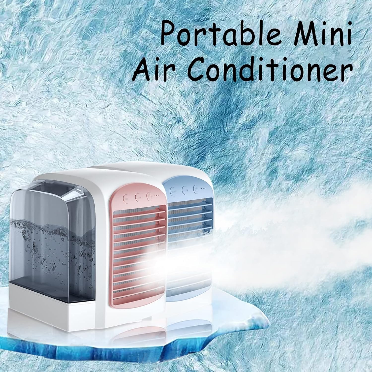  DieffematicKTY Climatiseur Mobile Portable Air Cooler Mini Desktop Air Conditioner Mini Water Cooled Fan Humidifier Purifier Multifunctional