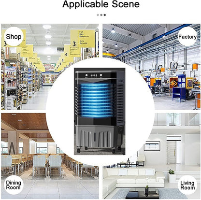 GENERIC Refroidisseur D'air Portable Avec Réservoir à Distance Et 40L, Ventilateur D'évaporation De Rideau De Glace à 3 Vitesses Pour La Pièce, Dispositif De Refroidissement Automatique De Terre Oscillante Av
