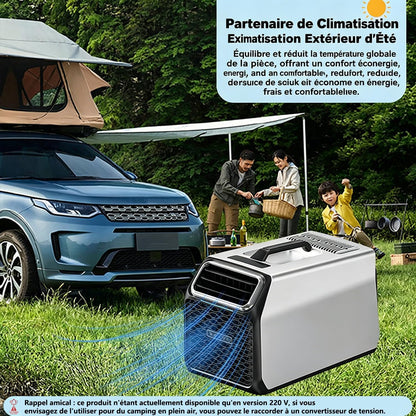  Climatiseur Mobile Silencieux 5000 BTU Pour Camping-Car, Tente Et Camion, Refroidisseur D’Air De Camping Multifonction, Mode Nuit, Minuterie, Télécommande, Usage Intérieur Extérieur Gray