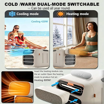  Climatiseur Portable 5000 BTU Pour Le Camping Sous Tente, Unité De Climatisation Silencieuse à Faible Consommation Pour Tentes De Camping, Tentes De Culture, Niches Pour Chiens AC110V