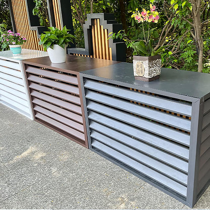  Housse De Protection Pour Climatiseur Toutes Saisons - Clôture Décorative Pour Unités Extérieures - Protection Antivol Pour équipement CVC