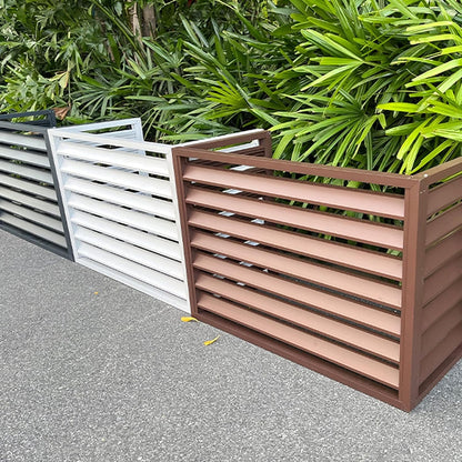 GENERIC Couvercle De Climatiseur Extérieur En Aluminium Pour Pompe à Chaleur - Clôture Pour Unités Extérieures - Protection Pour Unités De Climatisation - Résistante Aux Intempéries - Housse De CVC Extérieure