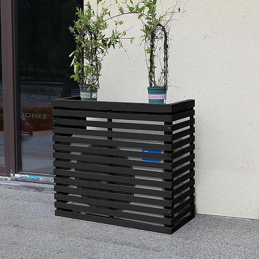  Housses Décoratives Pour Climatiseur Pour Clôtures Extérieures, Housse En Bois Pour Unité De Climatisation Et Support De Plantes Avec Protection Supérieure - Housses De Climatisation élégantes Et