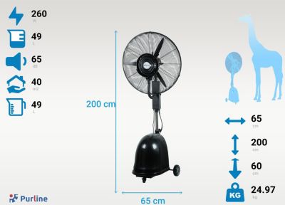  Ventilateur Brumisateur PURLINE MISTY 12