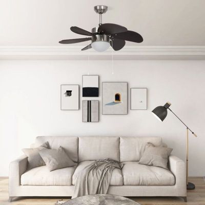  Ventilateur VIDAXL Ventilateur De Plafond Avec Lampe 76 Cm